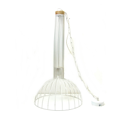 Lampa wisząca metalowa ażurowa LOFT Biała 75cm